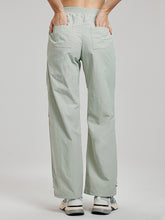 Women's pants with loose straight drawstring pockets for sports and leisure, outdoor hiking and mountaineering